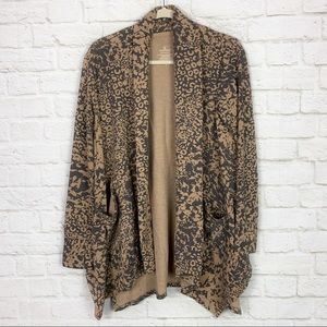 Cuddl Duds Leopard Super Soft Open Front Cardigan